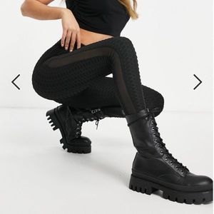 Missguided textured legging in black